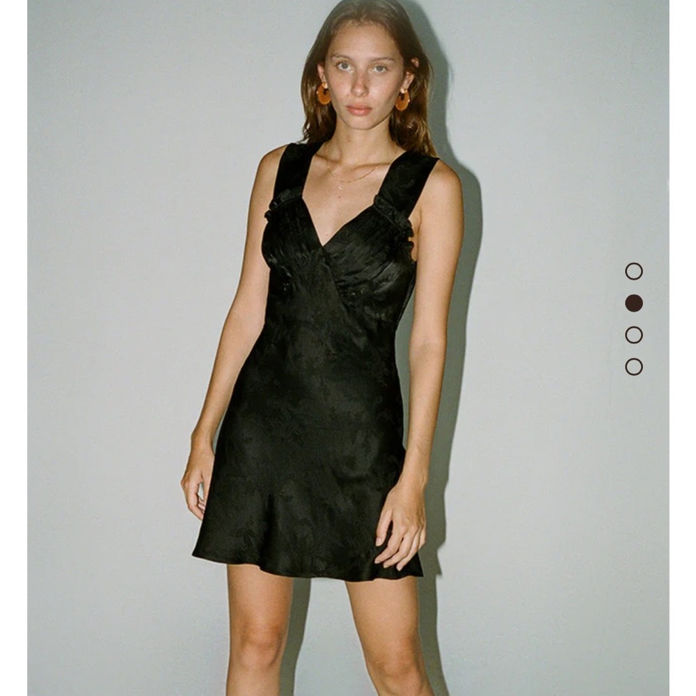 Realisation Par Black Sleeveless V-Neck Mini Dress